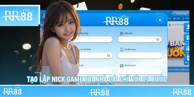 Tạo lập nick game tại nhà cái chỉ với 03 bước